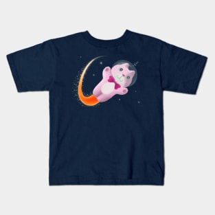 Captain Space Kitty Kids T-Shirt